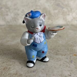 Vintage Schmid Kitty Cucumber Figurine Albert Artist 1990